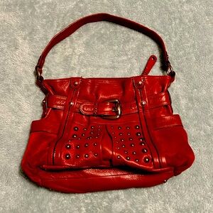 B. Makowsky purse bag leather and suede